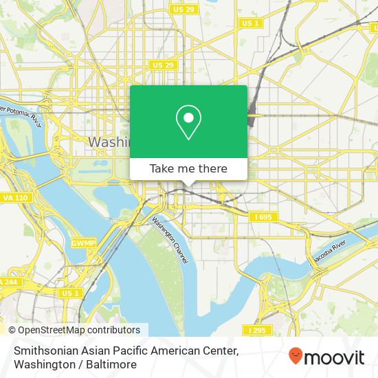 Mapa de Smithsonian Asian Pacific American Center