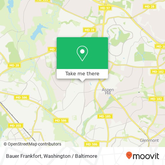 Mapa de Bauer Frankfort, Rockville, MD 20853