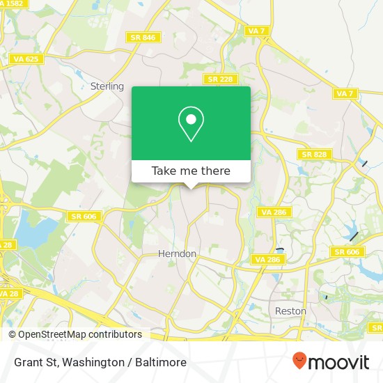 Mapa de Grant St, Herndon, VA 20170