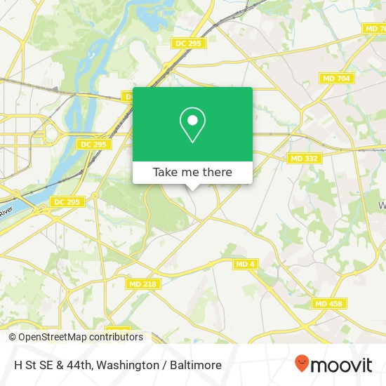 H St SE & 44th, Washington, DC 20019 map