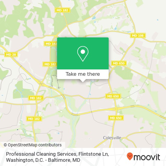 Professional Cleaning Services, Flintstone Ln map