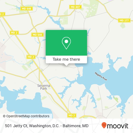 Mapa de 501 Jetty Ct, Severna Park, MD 21146