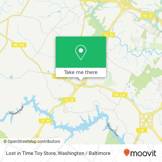 Lost in Time Toy Store, 11200 Scaggsville Rd map