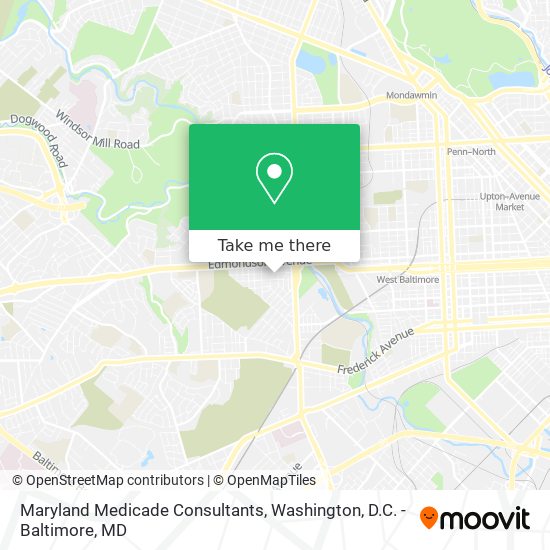 Mapa de Maryland Medicade Consultants