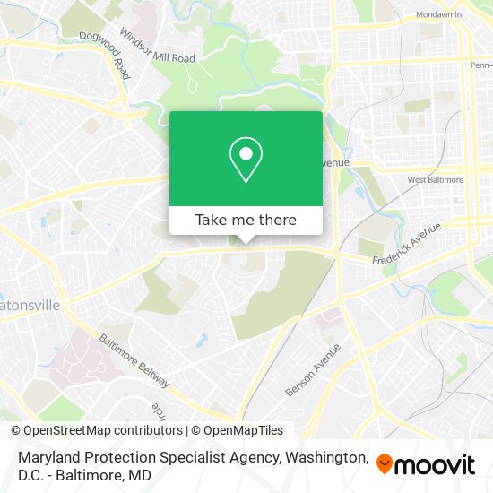 Maryland Protection Specialist Agency map