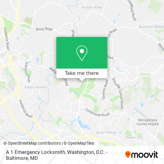 A 1 Emergency Locksmith map