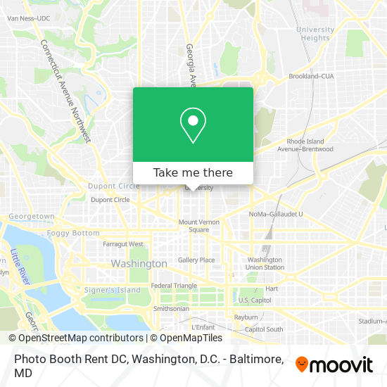 Photo Booth Rent DC map