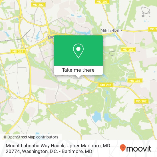 Mapa de Mount Lubentia Way Haack, Upper Marlboro, MD 20774