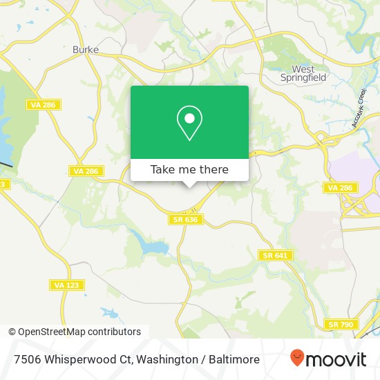 7506 Whisperwood Ct, Springfield, VA 22153 map