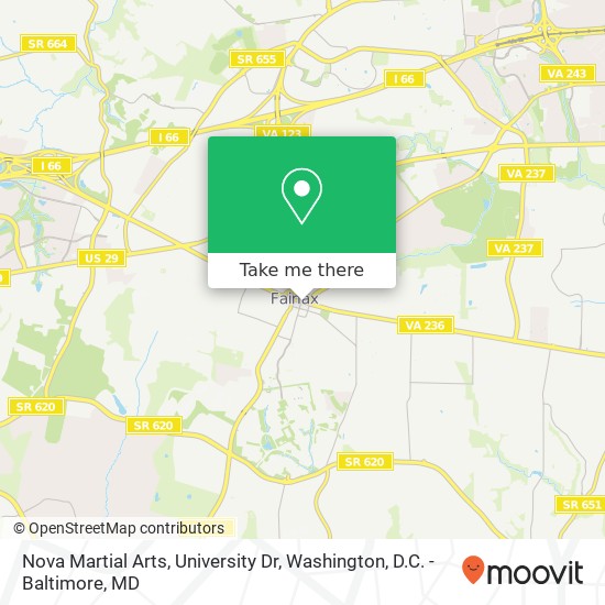 Nova Martial Arts, University Dr map