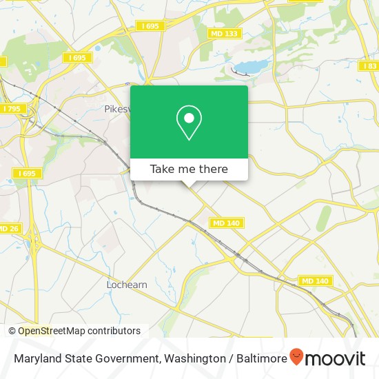 Maryland State Government, 6776 Reisterstown Rd map