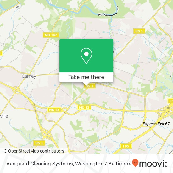 Mapa de Vanguard Cleaning Systems, 8615 Ridgelys Choice Dr