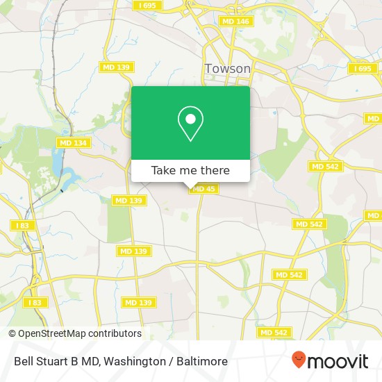 Mapa de Bell Stuart B MD, 311 Regester Ave