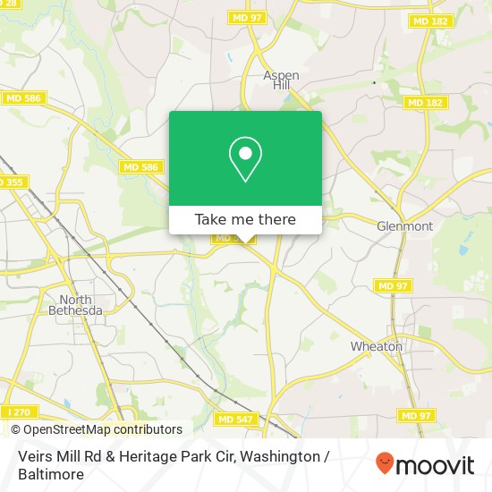 Veirs Mill Rd & Heritage Park Cir, Silver Spring, MD 20906 map