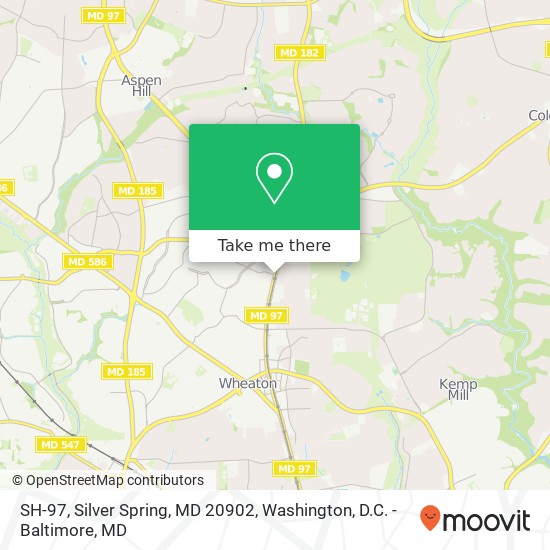 Mapa de SH-97, Silver Spring, MD 20902