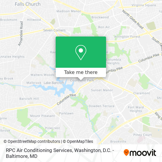 RPC Air Conditioning Services map