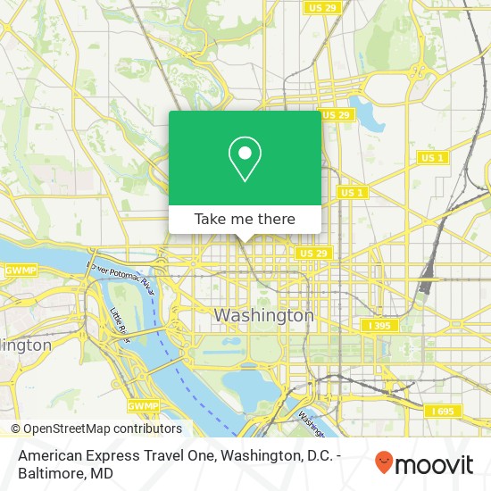 American Express Travel One map