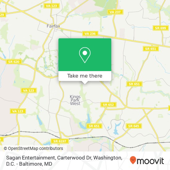 Mapa de Sagan Entertainment, Carterwood Dr