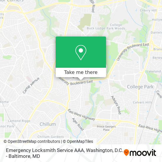 Emergency Locksmith Service AAA map