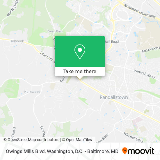 Mapa de Owings Mills Blvd