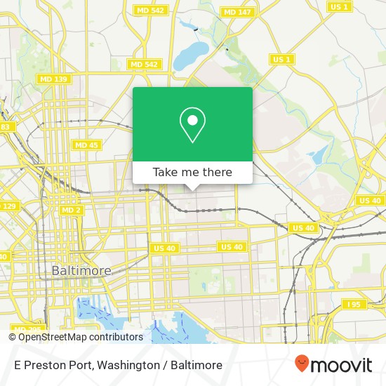 Mapa de E Preston Port, Baltimore, MD 21213