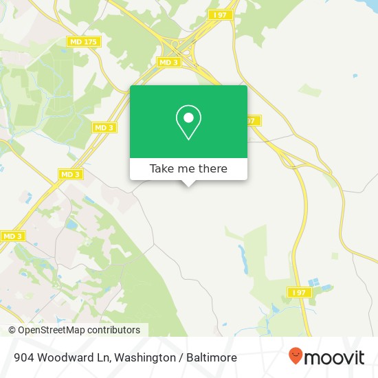 Mapa de 904 Woodward Ln, Crownsville, MD 21032