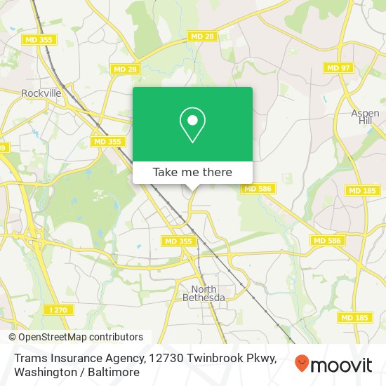 Trams Insurance Agency, 12730 Twinbrook Pkwy map