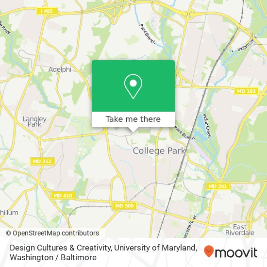 Design Cultures & Creativity, University of Maryland, College Park, MD 20742 map