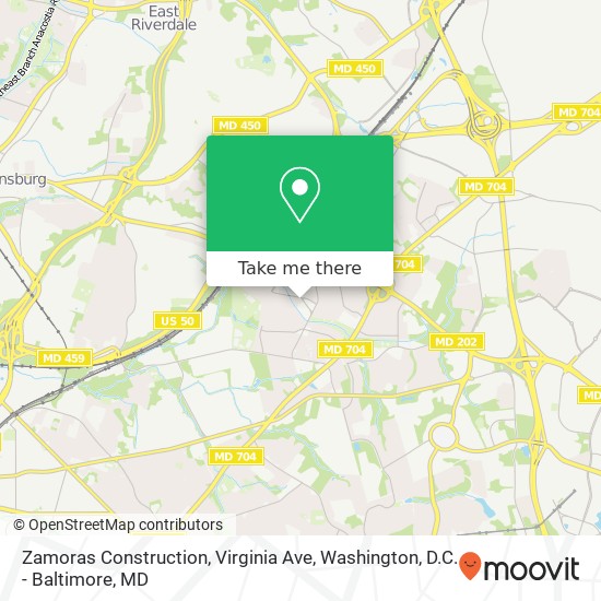 Zamoras Construction, Virginia Ave map