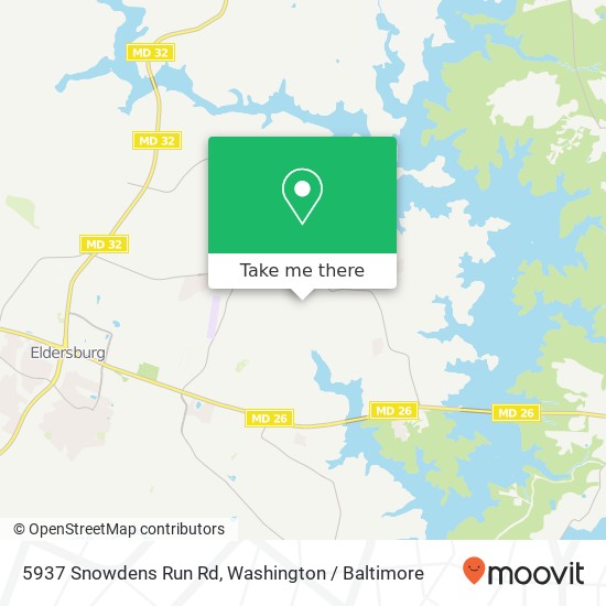 Mapa de 5937 Snowdens Run Rd, Sykesville, MD 21784