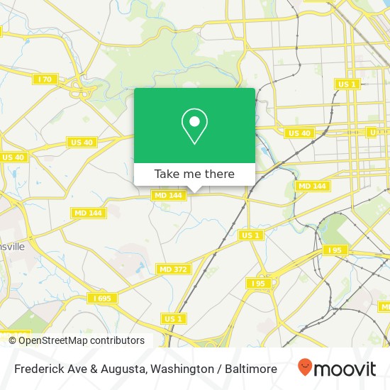 Frederick Ave & Augusta, Baltimore, MD 21229 map