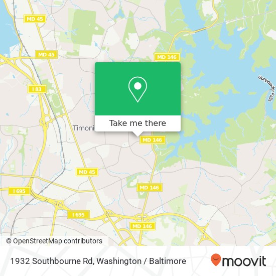 Mapa de 1932 Southbourne Rd, Lutherville Timonium, MD 21093