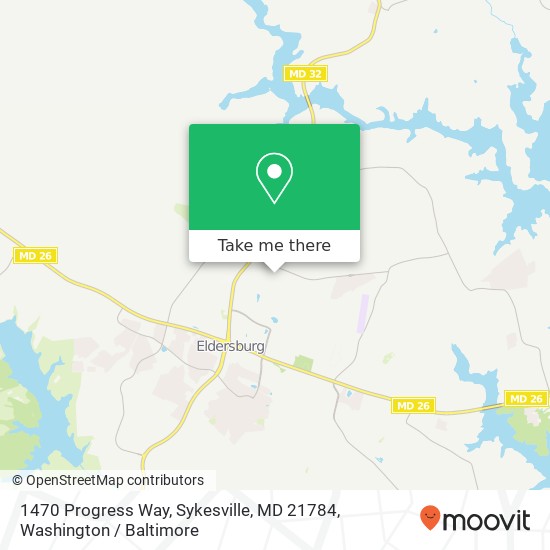 Mapa de 1470 Progress Way, Sykesville, MD 21784