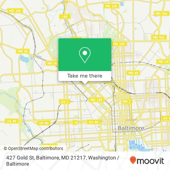 427 Gold St, Baltimore, MD 21217 map