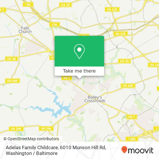 Adelas Family Childcare, 6010 Munson Hill Rd map