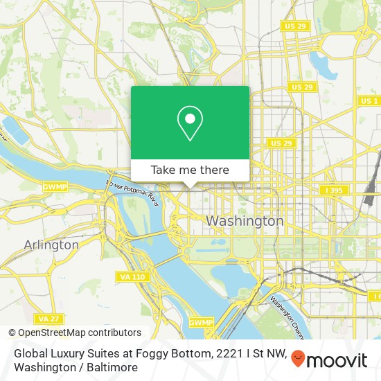 Global Luxury Suites at Foggy Bottom, 2221 I St NW map