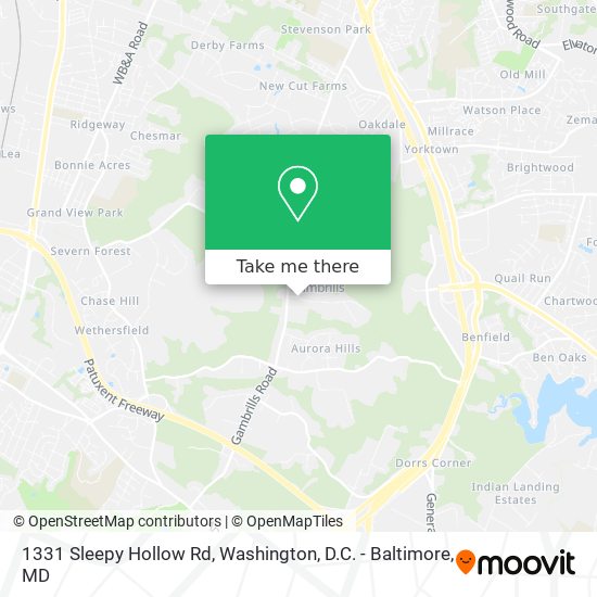 Mapa de 1331 Sleepy Hollow Rd