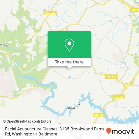 Mapa de Facial Acupuncture Classes, 8135 Brookwood Farm Rd