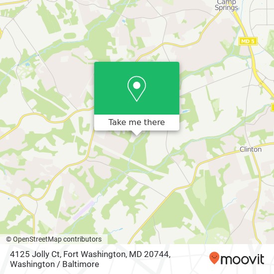 Mapa de 4125 Jolly Ct, Fort Washington, MD 20744