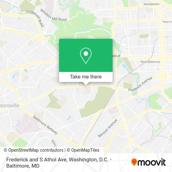 Frederick and S Athol Ave map