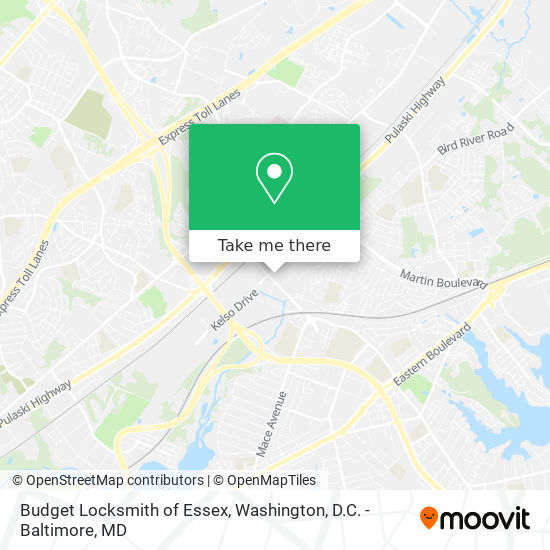 Budget Locksmith of Essex map