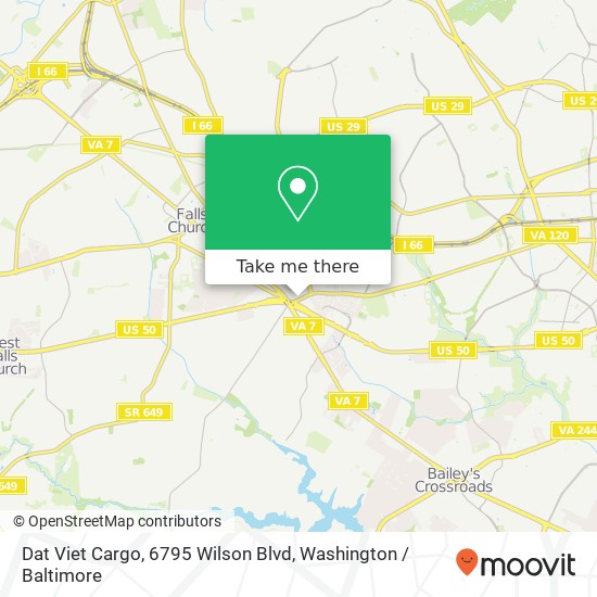 Mapa de Dat Viet Cargo, 6795 Wilson Blvd