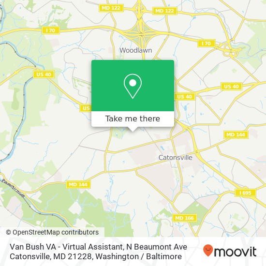 Van Bush VA - Virtual Assistant, N Beaumont Ave Catonsville, MD 21228 map