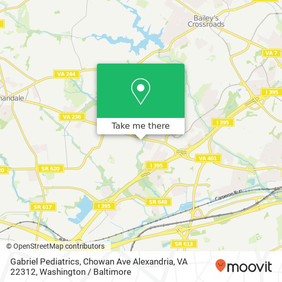 Mapa de Gabriel Pediatrics, Chowan Ave Alexandria, VA 22312