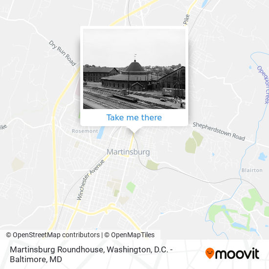 Mapa de Martinsburg Roundhouse