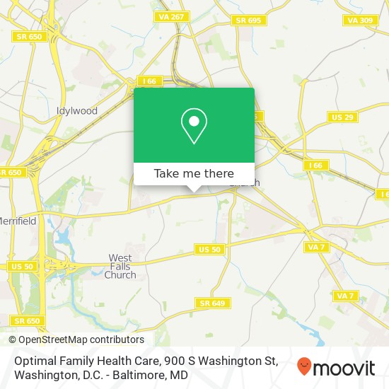 Mapa de Optimal Family Health Care, 900 S Washington St
