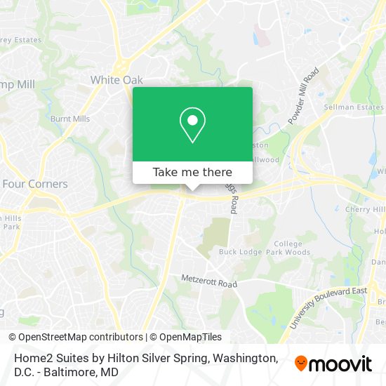 Mapa de Home2 Suites by Hilton Silver Spring