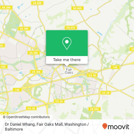 Dr Daniel Whang, Fair Oaks Mall map