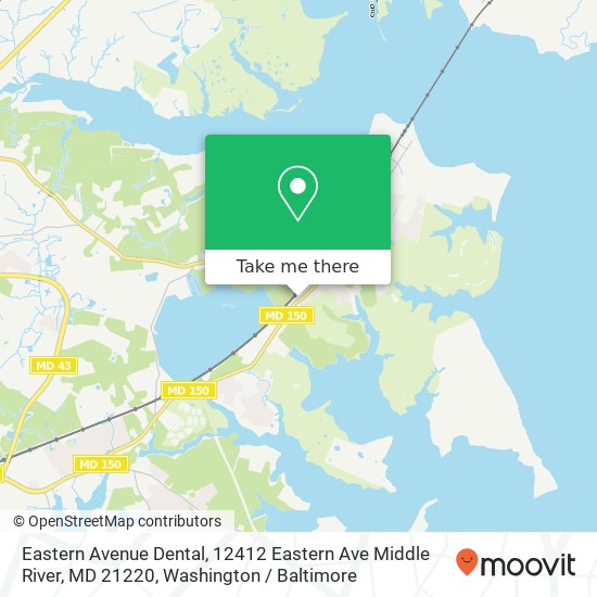 Mapa de Eastern Avenue Dental, 12412 Eastern Ave Middle River, MD 21220