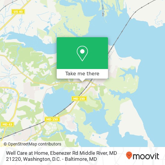 Well Care at Home, Ebenezer Rd Middle River, MD 21220 map